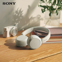 SONY 索尼 WH-CH520舒适高效头戴式无线蓝牙耳机 通话超长续航耳麦 复古便携手机游戏英语学习适用 白色