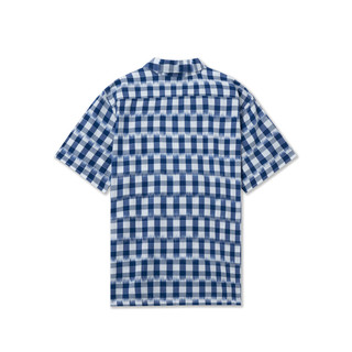 Levi's【商场同款】李维斯24夏季新款男士宽松复古格纹短袖衬衫