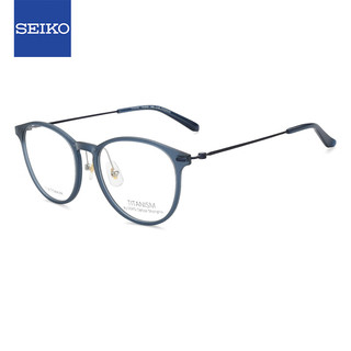 SEIKO 精工 眼镜框男女全框钛材眼镜架TS6202 0309+蔡司1.67防蓝光