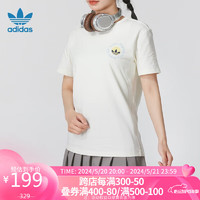 adidas 阿迪达斯 女子 三叶草系列 GRAPHIC TEE 简约圆领T恤 IR7473 A/XL