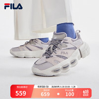 FILA 斐乐 异行鞋ET女鞋老爹鞋春款复古轻便休闲鞋运动鞋 合金灰/雨雾灰-AN 38