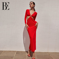 BALNEAIRE 范德安 BE范德安2024新品时尚系列连衣裙女士速干优雅性感深V新年礼服裙