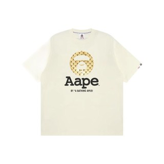 Aape 男士烫金老花猿颜印花潮流休闲短袖T恤 1446XXM 白色 XL