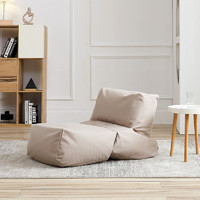 Sleemon 喜临门 懒人沙发客厅小户型布艺单人现代科技布家用沙发可拆洗 变形虫 米驼色 单人