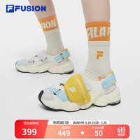 FILA FUSION斐乐潮牌女鞋运动凉鞋2024夏季休闲运动鞋怪兽鞋 雪白/雨雾灰-SN 35.5