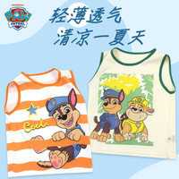 汪汪队立大功（PAW PATROL）儿童背心男童A类卡通打底衫夏季柔棉宝宝无袖T恤 PA175