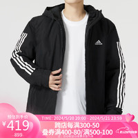 adidas 阿迪达斯 男子 训练系列3S HOODED JKT棉服IP2537 A/XL码