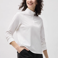 UNIQLO 优衣库 女士立领长袖T恤 471899 白色 XS