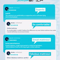 SIMBA 英国SIMBA丝姆巴床垫独袋弹簧护脊护腰20cm席梦思S1