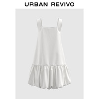 URBAN REVIVO 女装小清新少女感蓬蓬廓形连衣裙UWU740091 米白 S