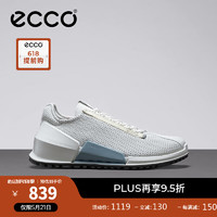 爱步（ECCO）*BIOM2.0男士运动鞋 轻盈透气跑步鞋牛皮户外休闲鞋男 健步800684 白色80068450874 46