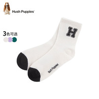 暇步士（Hush Puppies）童装儿童男女童袜子柔软舒适简约百搭童袜 奶油色 110cm