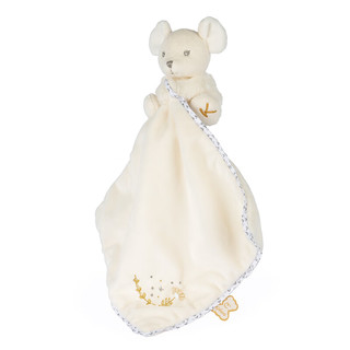 Kaloo安抚巾婴儿可入口宝宝毛绒玩具婴幼儿安抚玩偶兔兔毛绒玩具安抚巾 奶油色抱抱鼠K969957