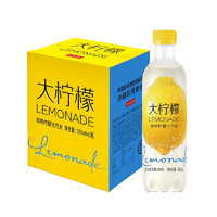 农夫山泉 大柠檬 鲜榨柠檬汁汽水 柠檬味饮料 380ml*6瓶 纸箱装