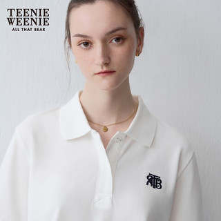 Teenie Weenie【长绒棉】小熊2024年夏季新款POLO短袖T恤上衣