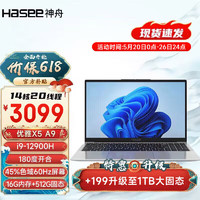 Hasee 神舟 优雅X5A9 15.6英寸轻薄笔记本电脑 高性能标压英特尔酷睿i9