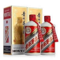 百亿补贴：MOUTAI 茅台 贵州飞天茅台43度500ML*2酱香型白酒 送手提袋