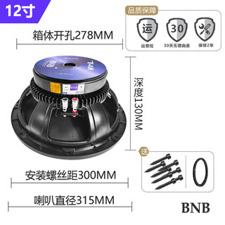 BNB包含8寸至15寸音箱中低音喇叭航天磁铝盆架大功率专业KTV户外舞台演出音响扬声器配件 12寸中低音喇叭