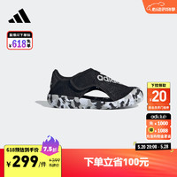 adidas 小浮艇 ALTAVENTURE魔术贴包头凉鞋男小童阿迪达斯轻运动 黑色/白色 29码