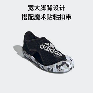 adidas 小浮艇 ALTAVENTURE魔术贴包头凉鞋男小童阿迪达斯轻运动 黑色/白色 34码