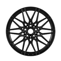 ALLOYKOKO WHEELS 适用于19英寸3系320 5系535 7系740 X3前后配旋压改装轮毂 钢琴黑