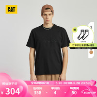 CAT卡特24夏季新品男款中领设计休闲OGO户外简约全棉舒适短袖T恤