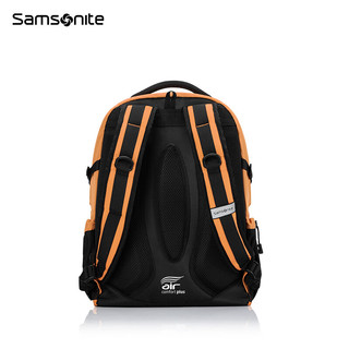 新秀丽双肩背包商务通勤电脑包可挂靠男士双肩包 NX3 橙色