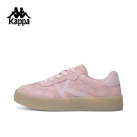 卡帕（Kappa）板鞋德训鞋子女厚底增高休闲运动鞋 奶茶粉 38 