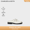 CHARLES&KEITH24夏简约交叉扣带穆勒包头半拖鞋CK1-70920147 粉白色Chalk 36