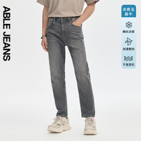 ABLE JEANS【立体锥形裤】24夏季男士经典百搭时尚复古牛仔裤 【冰爽玉】陨石灰 25/30