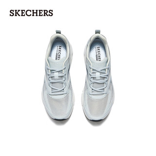 斯凯奇（Skechers）2024年春夏男鞋休闲鞋轻质缓震舒适运动鞋跑鞋183095 浅蓝色/多彩色/LBMT 41