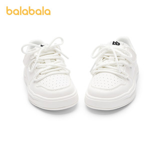 巴拉巴拉童鞋儿童板鞋小白鞋低帮运动鞋女童男童防滑简约潮流鞋子