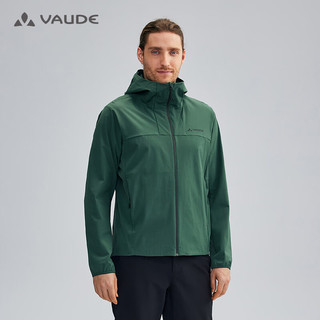 巍德（VAUDE）软壳衣男户外运动登山服防风防水连帽夹克外套 森林绿 XL