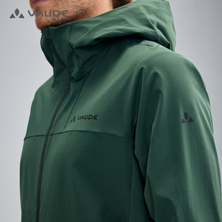 巍德（VAUDE）软壳衣男户外运动登山服防风防水连帽夹克外套 森林绿 XL