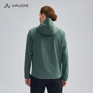 巍德（VAUDE）软壳衣男户外运动登山服防风防水连帽夹克外套 森林绿 XXXL