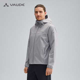 巍德（VAUDE）软壳衣男户外运动登山服防风防水连帽夹克外套 暖灰 XXXL