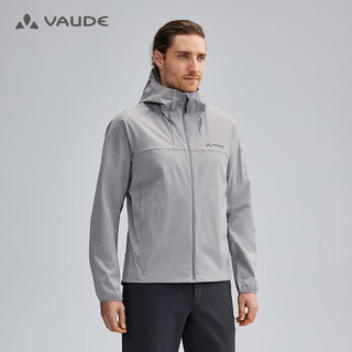 巍德（VAUDE）软壳衣男户外运动登山服防风防水连帽夹克外套 暖灰 XXXL