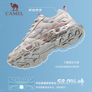 骆驼（CAMEL）户外徒步鞋舒适耐磨防滑防泼水款登山鞋 F23A693007 灰色,女 35