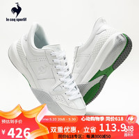 乐卡克 法国公鸡男女2024新网球系列运动休闲鞋跑步鞋 白色 41