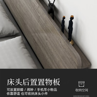 战笑 实木床现代简约1.2m出租房用双人床主卧1.5m家用经济型单人床床架