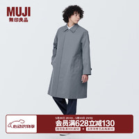 无印良品（MUJI）男式 不易沾水立领大衣 风衣外套男中长款AD0URC4S 中灰色 S (165/84A)