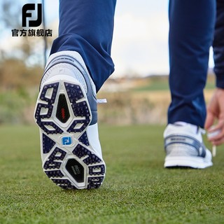 FootJoy高尔夫球鞋男士FJPro/SL Carbon专业竞技防滑耐磨无钉运动鞋 白/蓝53082 9.5=45码