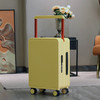 ACD中置宽拉杆行李箱万向轮登机箱子男女高颜值平衡旅行箱 黄色 24英寸(托运箱)