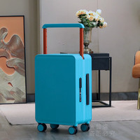 ACD中置宽拉杆行李箱万向轮登机箱子男女高颜值平衡旅行箱 蓝色 20英寸(登机箱)