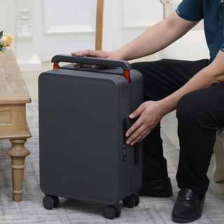 ACD中置宽拉杆行李箱万向轮登机箱子男女高颜值平衡旅行箱 红色 24英寸(托运箱)