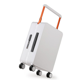 ACD中置宽拉杆行李箱万向轮登机箱子男女高颜值平衡旅行箱 白色 20英寸(登机箱)
