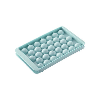 冰块模具冰格球形自制作食用圆形冰球冰箱冷冻33格硅胶制冰神器 蓝色