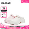 STACCATO 思加图 2024春季穆勒鞋大头鞋厚底一脚蹬凉拖鞋女S2373AH4 奶油白 35