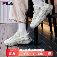 FILA 斐乐女鞋MARS 1S复古运动鞋2024夏火星鞋休闲跑步鞋 白玉石/白中白-WB 40