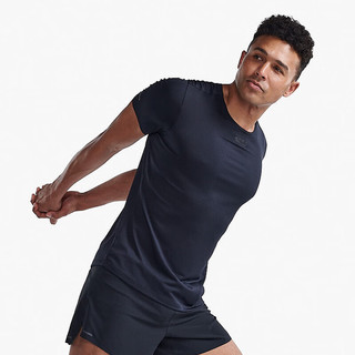 2XULight Speed系列运动T恤男透气短袖夏季跑步半袖圆领吸湿排汗 黑色/黑色反光 XL